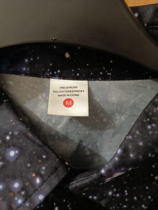 Сорочка с котом в космосі на акулі, кіт ковбой