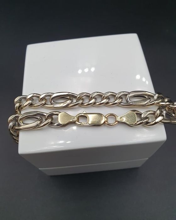 Złota Bransoletka splot Figaro