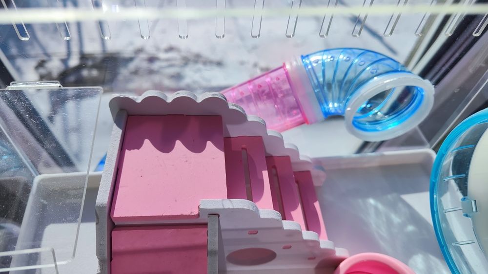 клітка для хомяка простора 3-поверхова акрилова