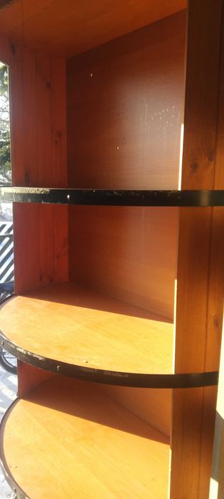 Szafka sklepowe i regał drewniany sklepowy