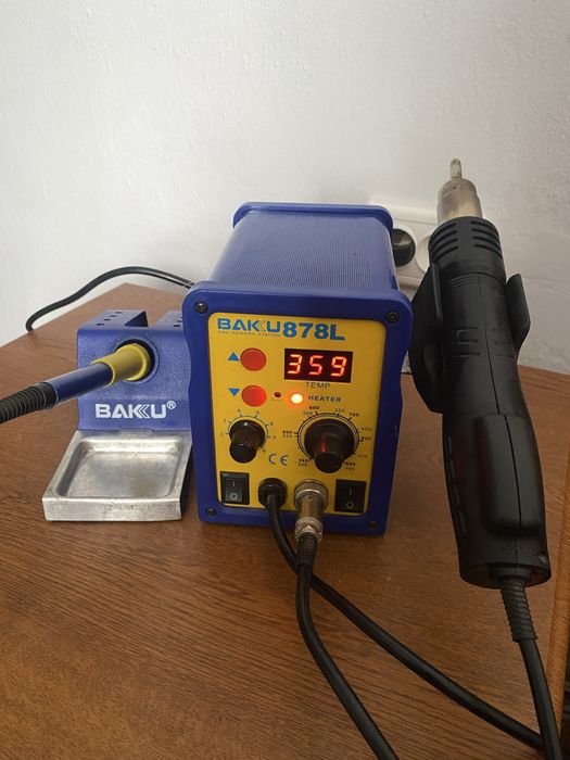 Паяльна станція BAKU BK878L фен, паяльник