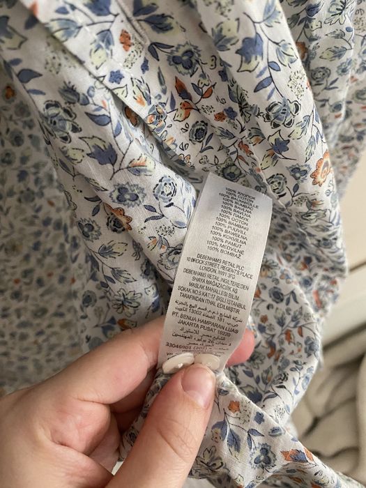 Koszula męska M wzór John rocha bawełniana bawełna kwiatki