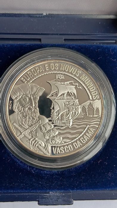 Moeda prata prof 925, de 25 ecu de 1995.