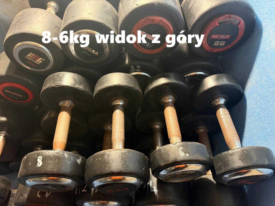 4.7zł/kg | 6-40 kg Hantle poliuretanowe gumowane | 828kg