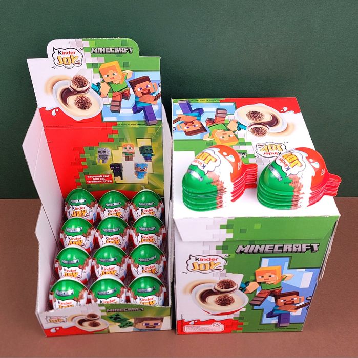 Шоколадні яйця Kinder Joy Minecraft Кіндер Джой Майнкрафт