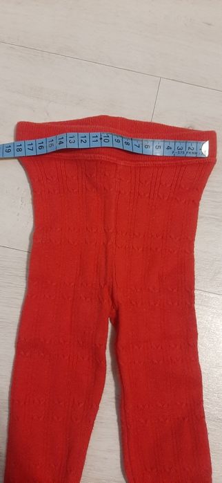 Ciepłe na zimę jesień legginsy rajstopowe getry r. 9-12 m-cy, 74-80