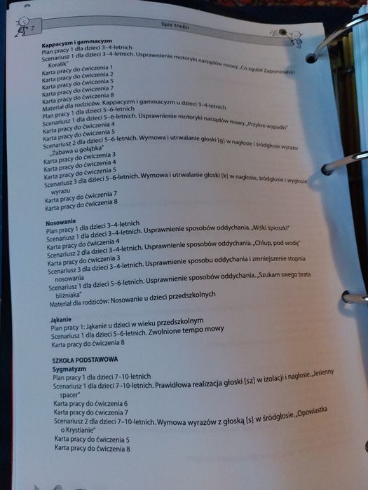 Teczka pracy logopedy i materiały multimediane na pendraivie