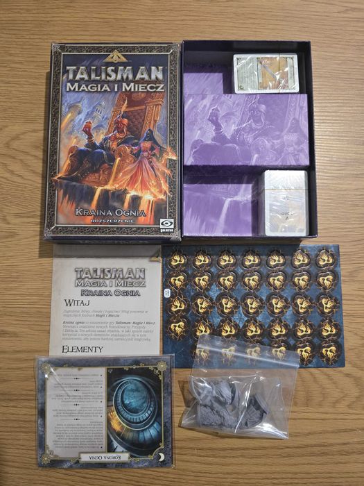 Gra planszowa Talisman: Magia i Miecz Kraina Ognia (Jak nowa)