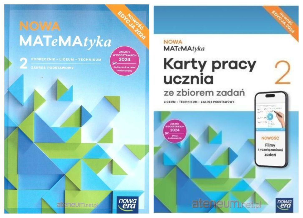 Nowa MATeMAtyka 2 Karty Pracy + Podręcznik Zakres Podstawowy Nowa Era