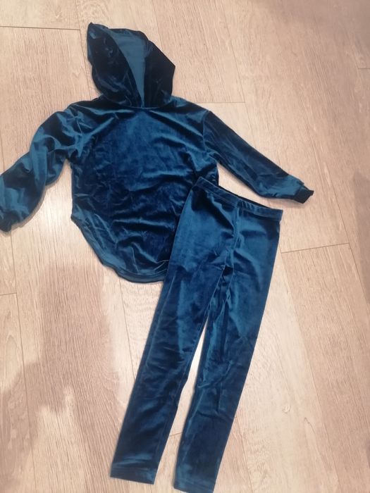 Komplet welurowy bluza plus legginsy