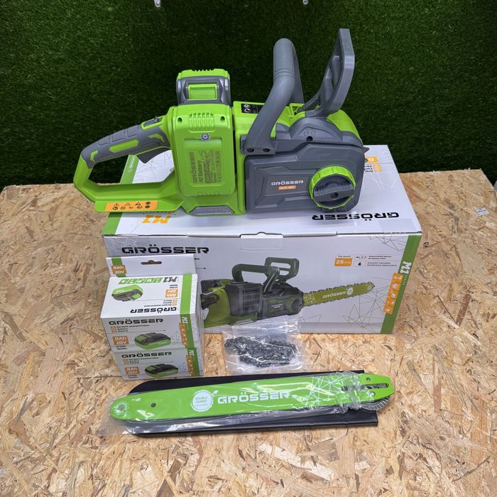 Акумуляторна ланцюгова пила на два акумулятори 40v Grosser GCS 160