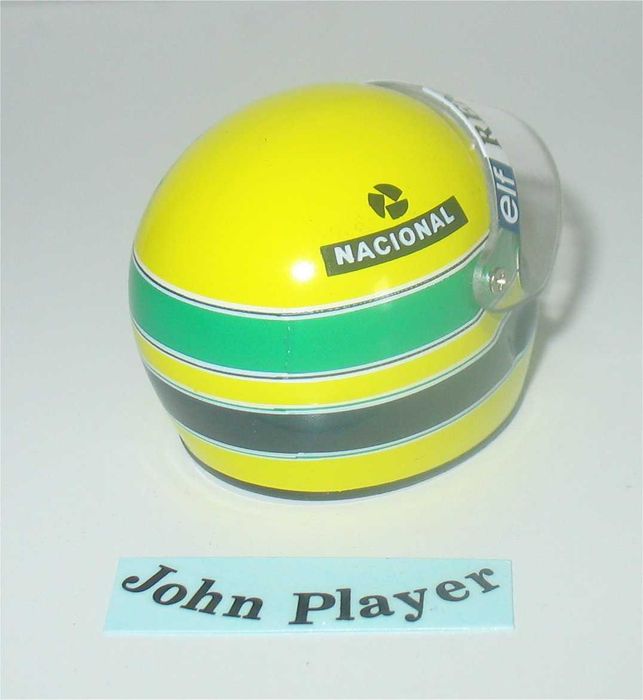 Capacete Ayrton Senna - Temporada 1985 (Lotus) - Escala 1/8