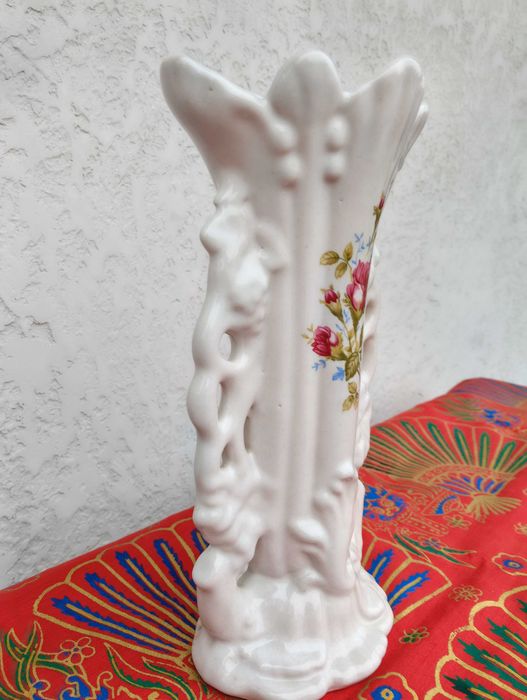 Wazon stary piękny prl delikatny kwiatowy wzór