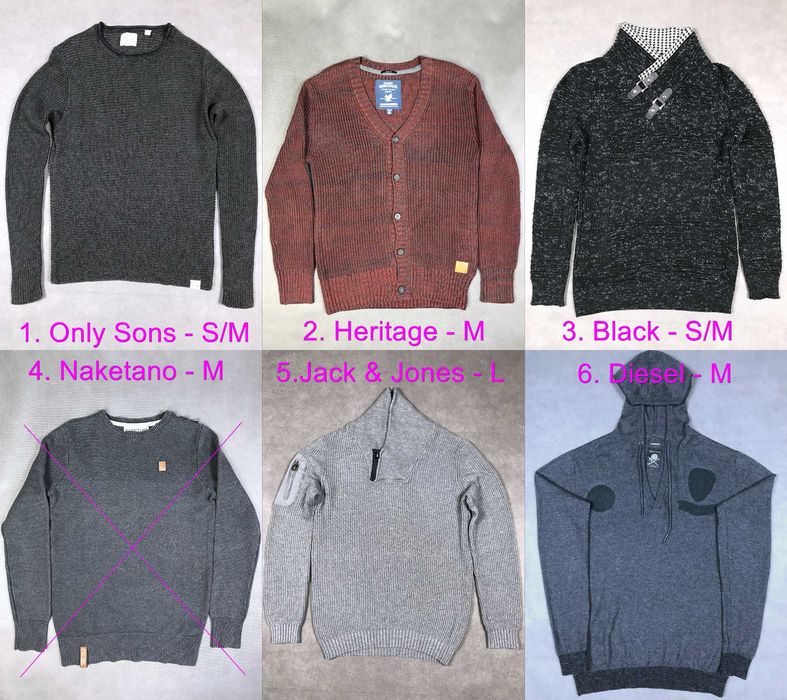 Светр Diesel, Jack & Jones, Only Sons, Naketano, Black Кофта, Реглан