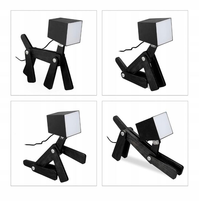 Lampa stalowa czarna PIES