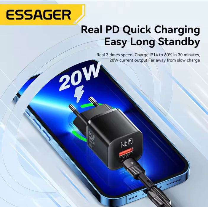 Блочок швидкої зарядки Essager 20W