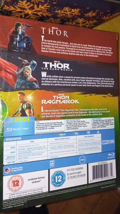 3 BLU-RAY • Trilogia THOR ( Selado)