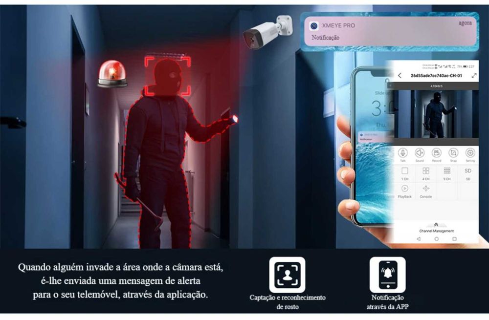 NVR 8CH ∎ Câmaras 5MP ∎ PoE ∎ Áudio ∎ Visão Noturna