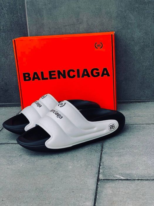 Balenciaga унисекс шлепки на лето дутые шлепнцв баленсиана баленсіага топ шлепки на лето стильная новинка тапки сланмы баленсиага balenciaga
