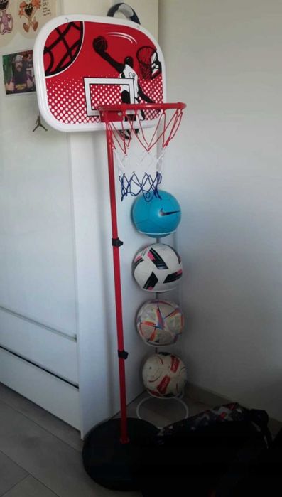 Kosz do Koszykówki Regulowany do Zabawy dla Dzieci Zestaw z Piłką