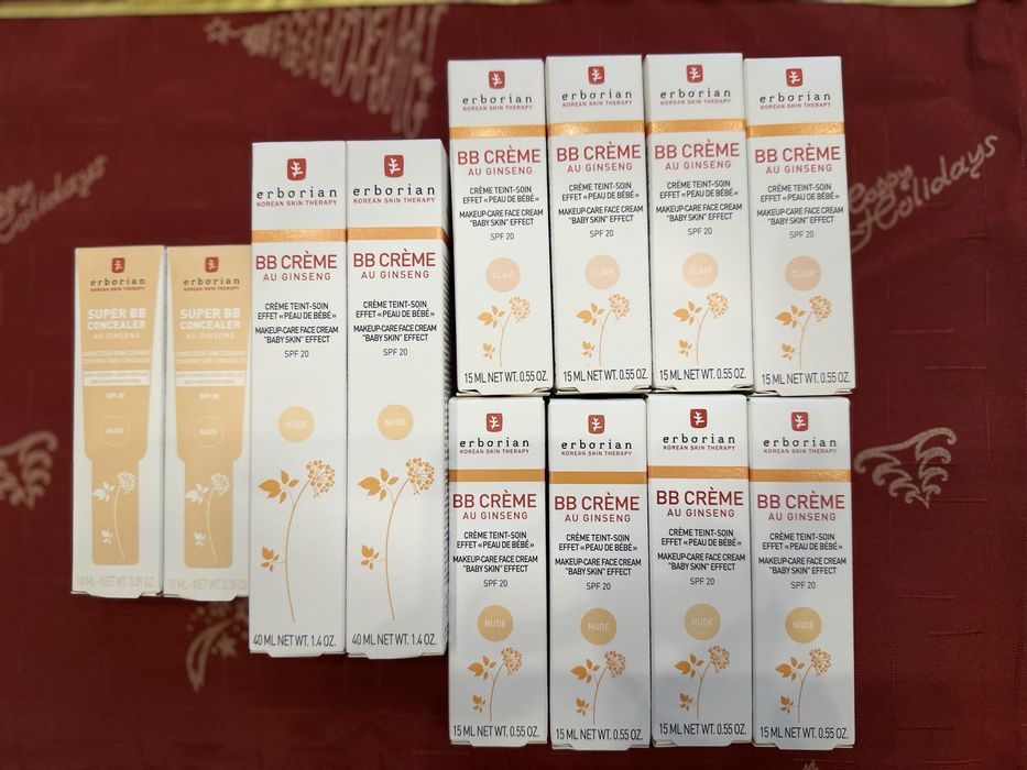 Erborian, nud 40 та 15 ml, cleir 15 ml, concealer