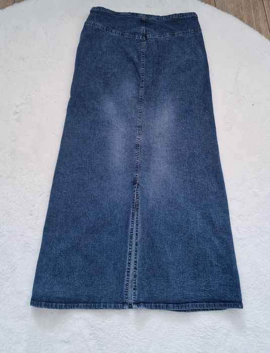 Spódnica jeans,maxi"Message".