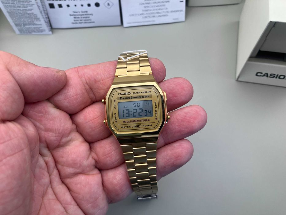 NOWY Casio Vintage A168WG | Złoty Klasyk | Unisex | Real Photo