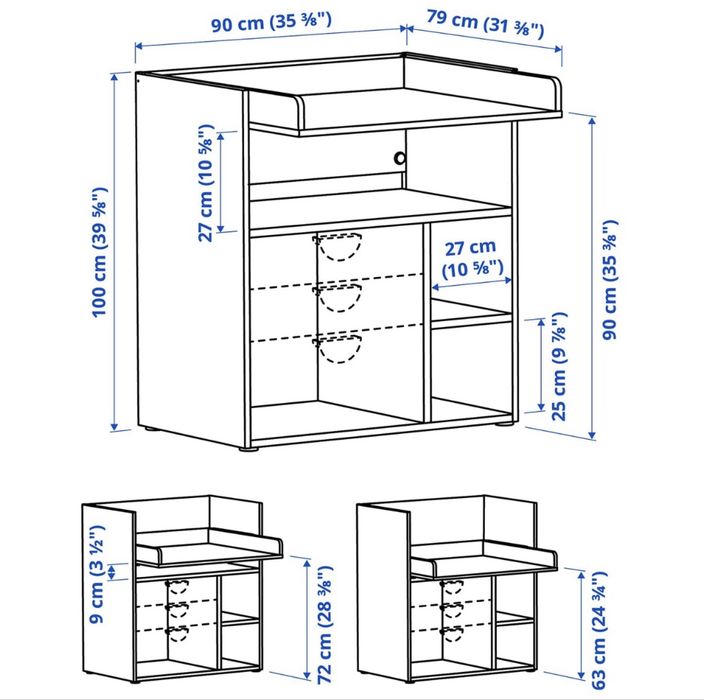 Trocador Evolutivo/Secretaria SMASTAD IKEA