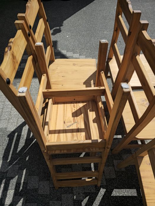 6 krzeseł sosnowe masywne