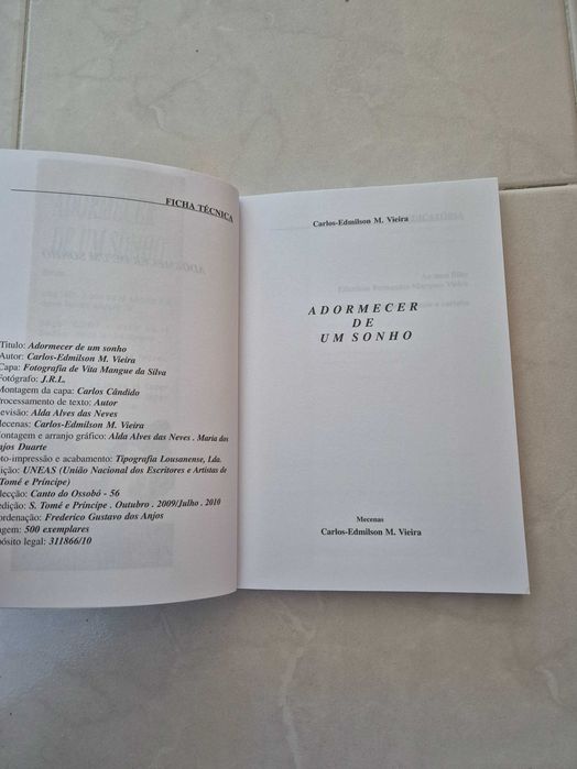 Adormecer de um sonho de Carlos-Edmilson M. Vieira