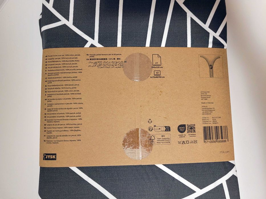 Pościel z perkalu 200x220 KRONBORG Paula Jysk