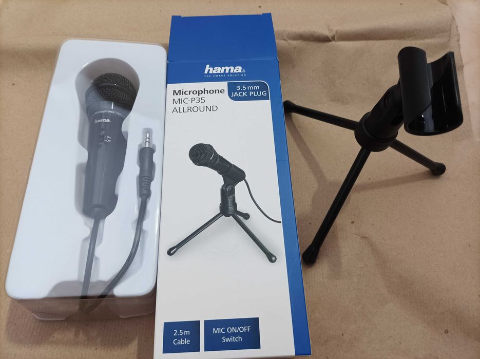Microfone c/ tripé