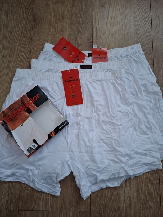 3x Bokserki męskie Atlantic Embajador, rozmiar XL, białe