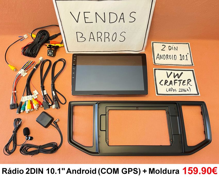 Rádio 2DIN • Volkswagen VW Crafter (2006 até 2020) • Android GPS