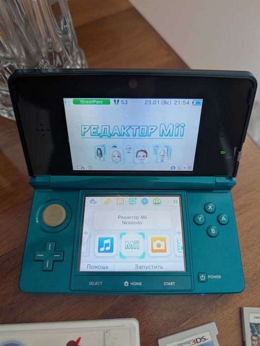 Nintendo 3DS Aqua Blue + Ігри + Карта пам'яті