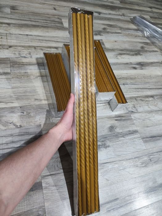 Церковні свічки з натурального воску | кручені, архієрейські | Опт