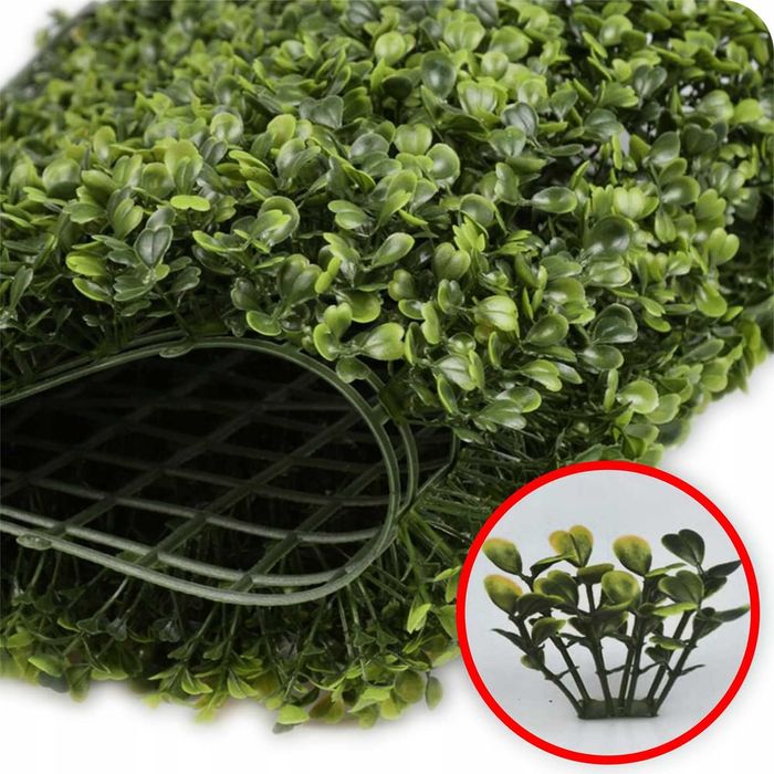 sztuczna zielona ściana sztuczny bluszcz bukszpan panel balkon 60x40cm