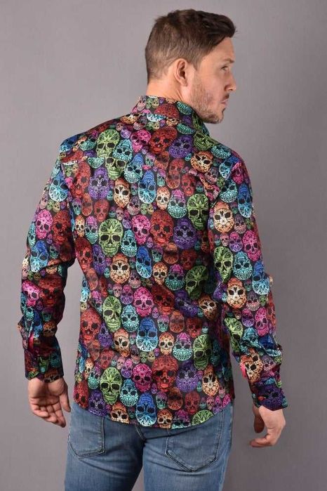 Мужская рубашка Claudio Lugli Bright Skulls.