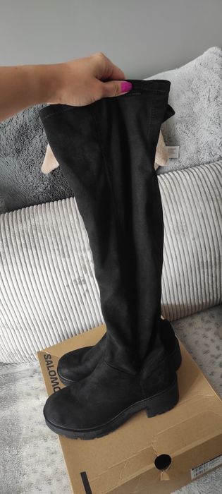 Buty kozaki wysokie muszkieterki tom tailor 41 zamszowe zamek
