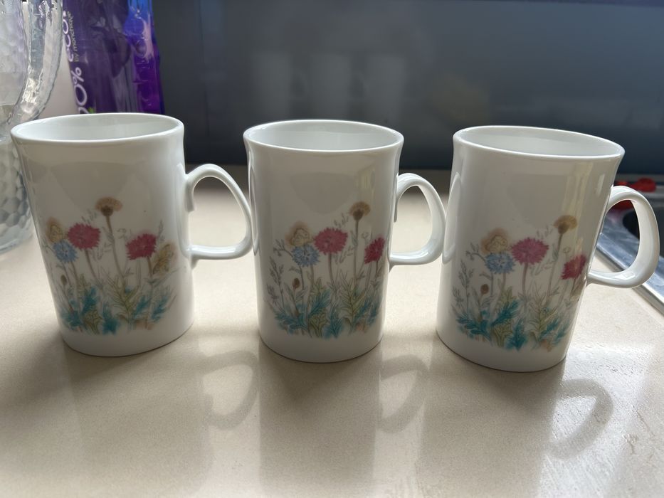 8 chavenas com desenhos flores