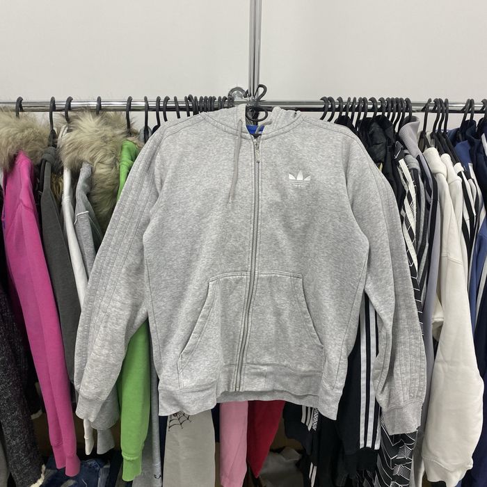 Vintage Adidas Firebird Zip Hoodie Сіре трушне вінтажне худі