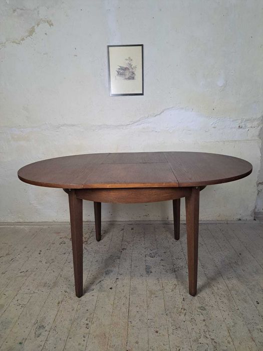 stół okrągły rozkładany, PRL