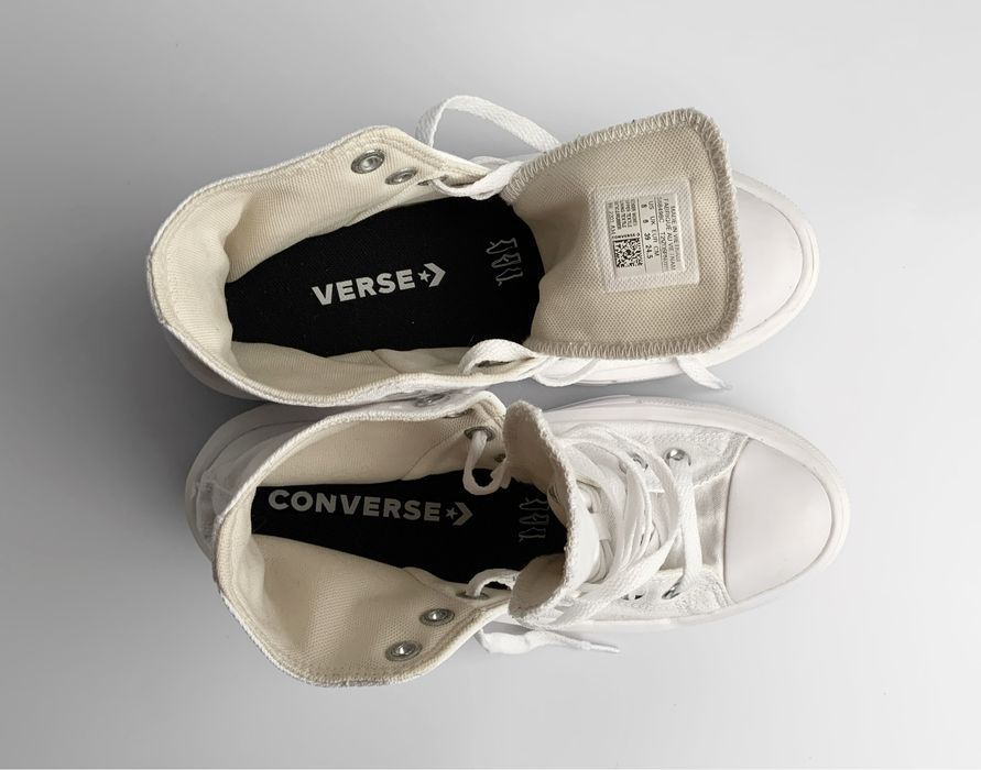 Білі кеди Converse на платформі, р.39