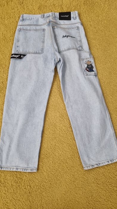 Szerokie spodnie męskie Kamuflage