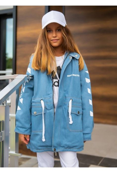 Парка Куртка джинсова на осінь 134-148