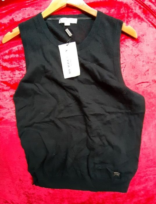 Burberry pulower damski sweter M granat 100% oryg nr seryjny  piękny