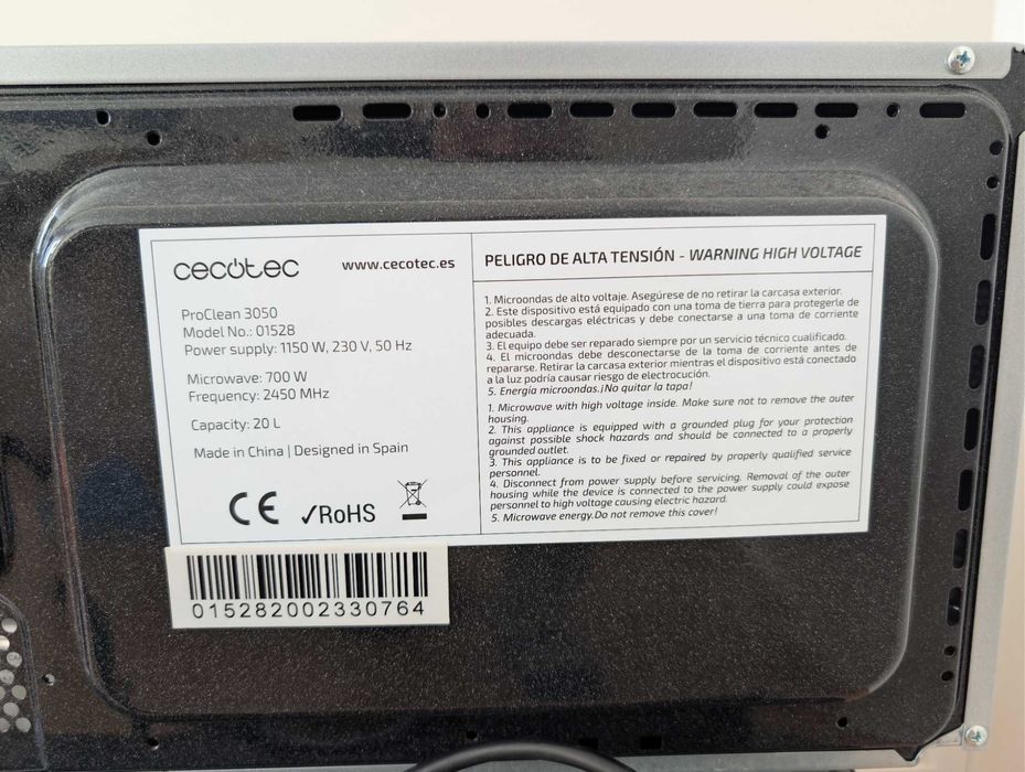 Microondas Cecotec ProClean 3050