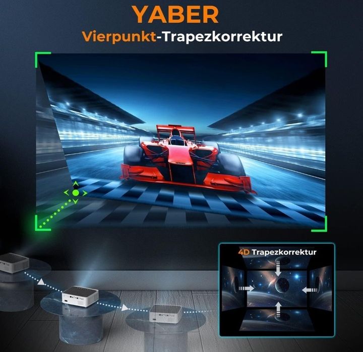 Projetor led 9500 lumens + WiFi  + Bluetooth + Office  + Nativa 1080P