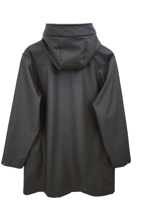 Y99 przeciwdeszczowy płaszcz damski wiosenny czarny kaptur L 40