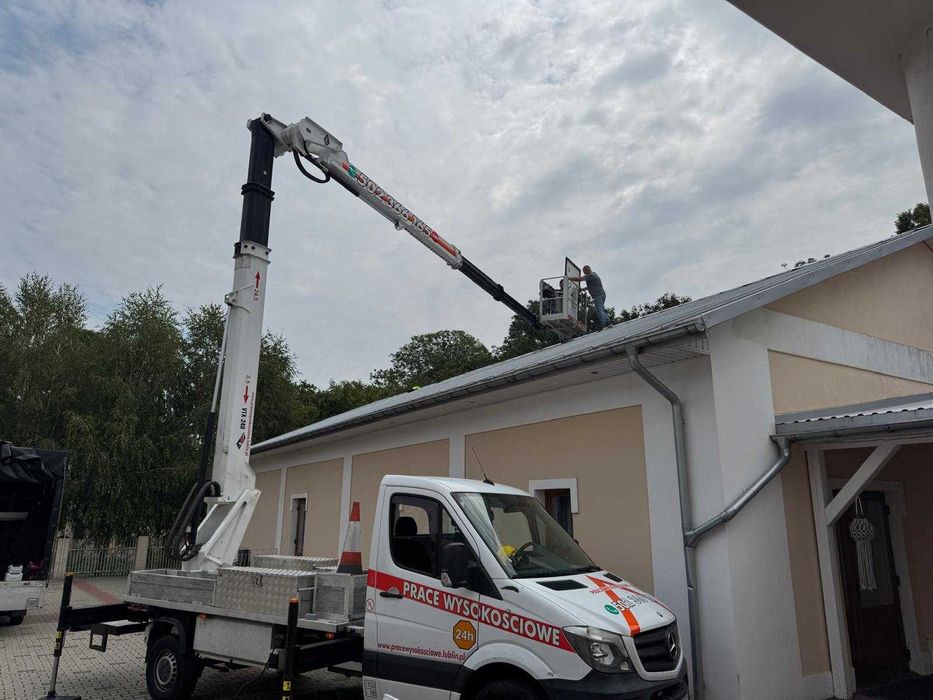 Podnośnik koszowy, zwyżka, wynajem podnośnika 24h  wynajem zwyżki 24h usługi podnośnikiem usługi zwyżką podnośnik koszowy Lublin zwyżka Lublin